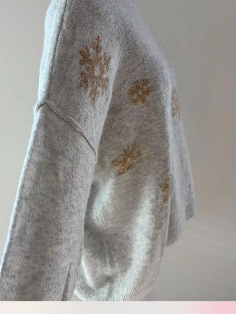 CECE SNOWFLAKE INTARSIA LONG-SLEEVE SWEATER MSRP $79 Size Medium